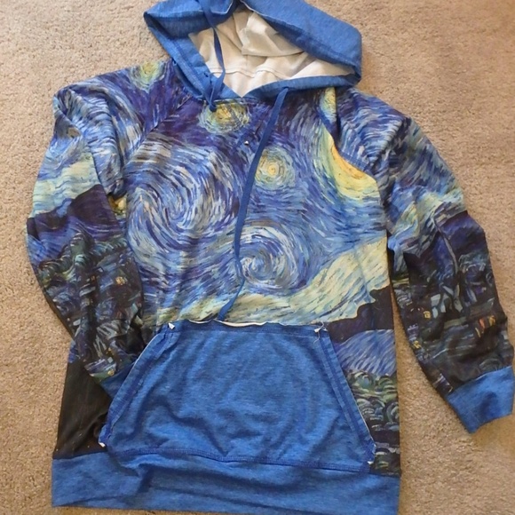 Van Gogh's Starry Night hoodie - Picture 1 of 5